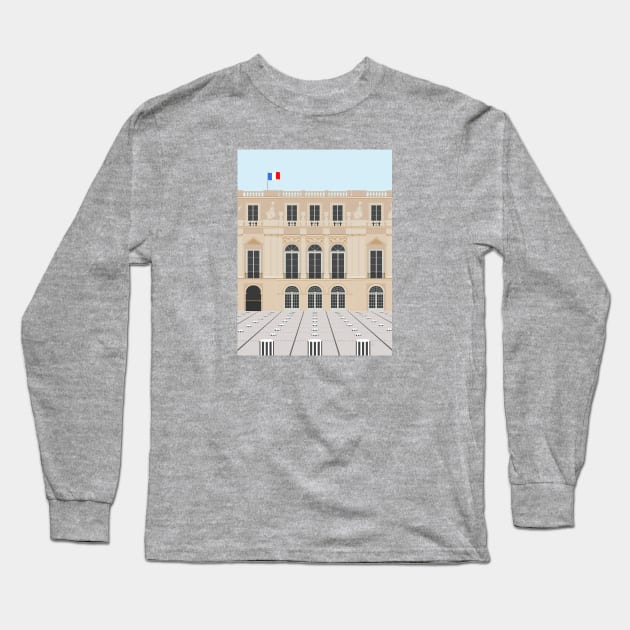 Buren's Columns, Palais Royal, Paris, France Long Sleeve T-Shirt by lymancreativeco